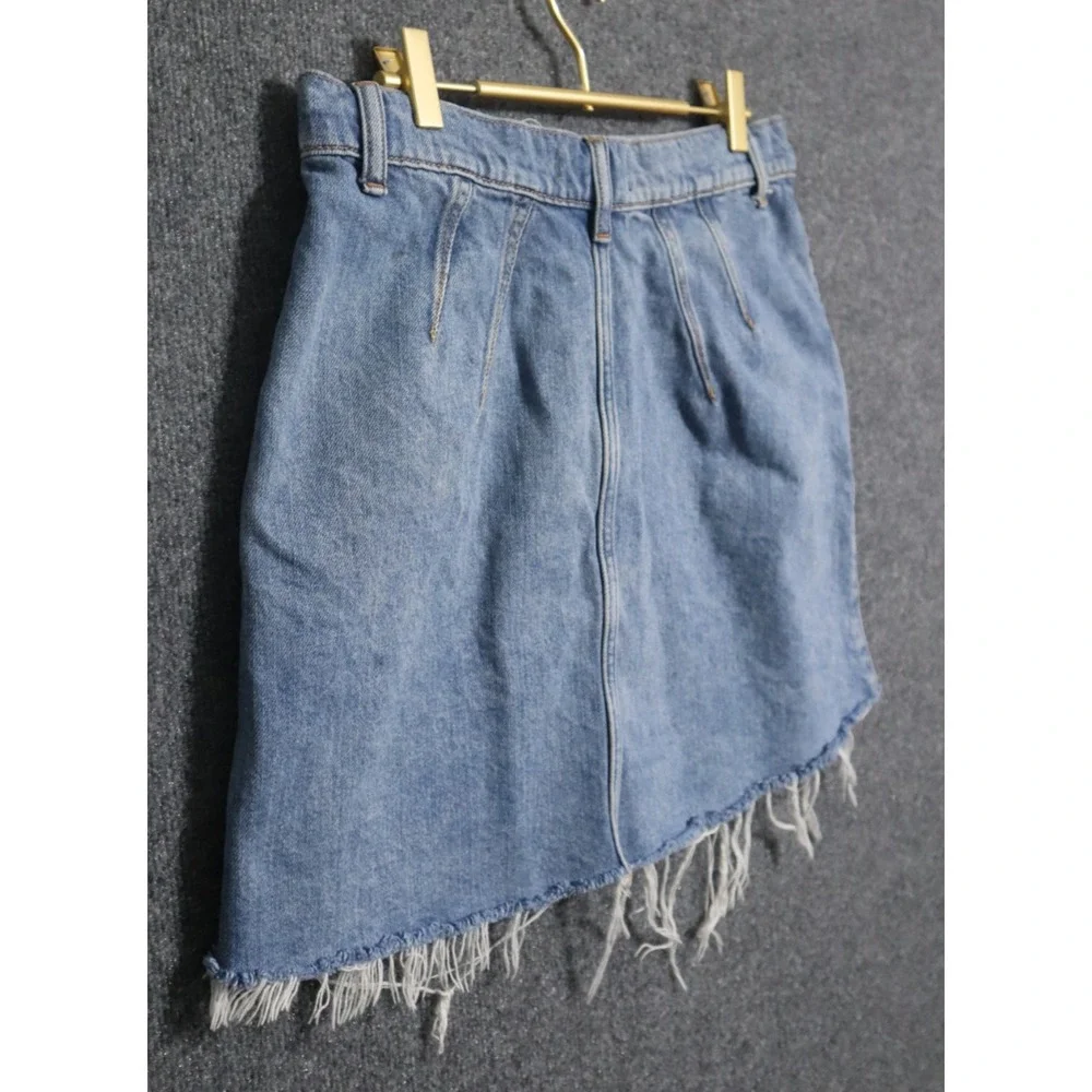 Free People Skirt Women 30 Blue Flirt‎ Denim Jean Cosmico 15.5